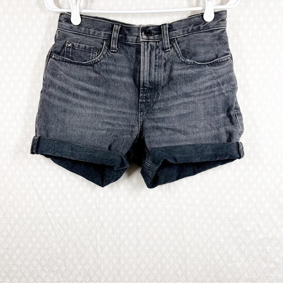 Everlane Black Cuffed The Denim Shorts - Picture 2 of 4
